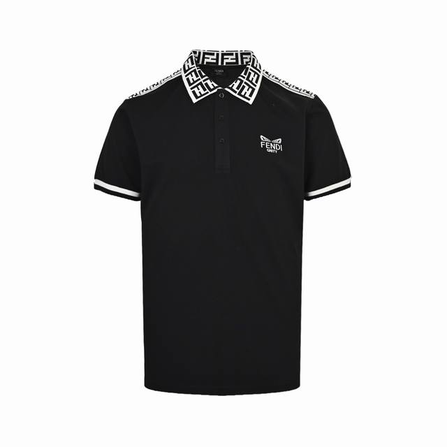 Fendi 25Ss embroidered eyelet webbing polo shirt (DDD) is crafted from a custom-