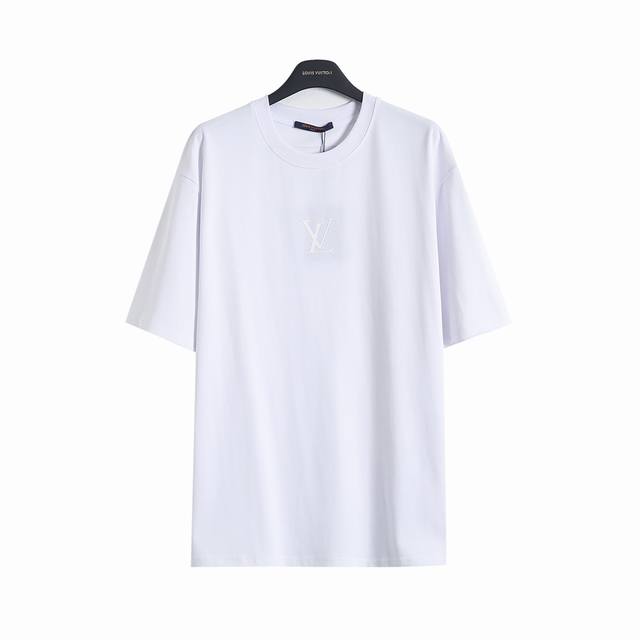 Louis Vuitton 1V 25Ss Silicone Logo Embossed Short-Sleeved T-Shirt Lv034 A must-
