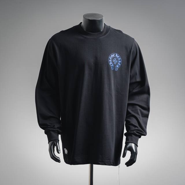 Come Hearts Ch 25Ss Blue Horseshoe Cross Round Neck Long Sleeve The best autumn