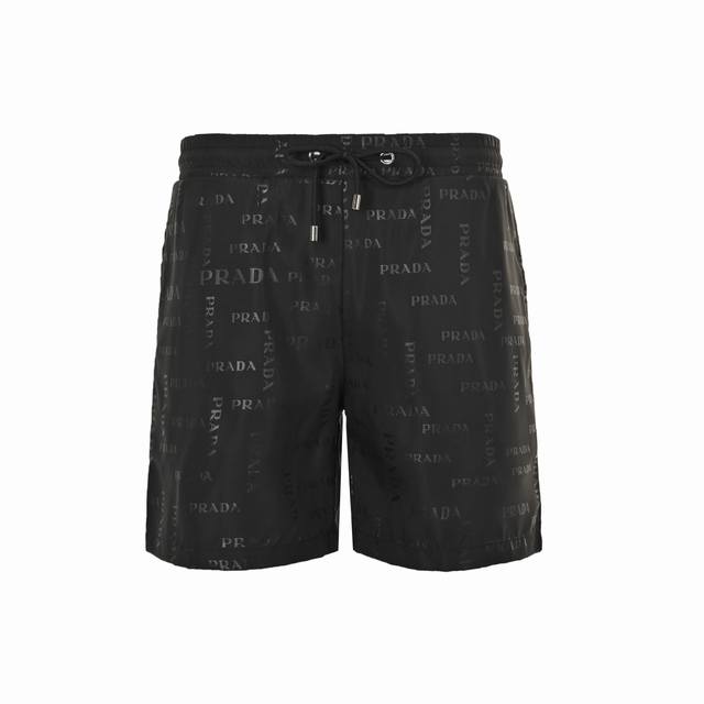 Prada 25Ss all-over logo beach shorts DDD. Made of finely woven fabric with cust