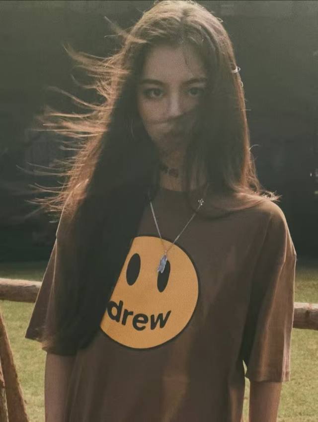 Drew House classic smiley face short-sleeved T-shirtFabric: 240g double yarn hig