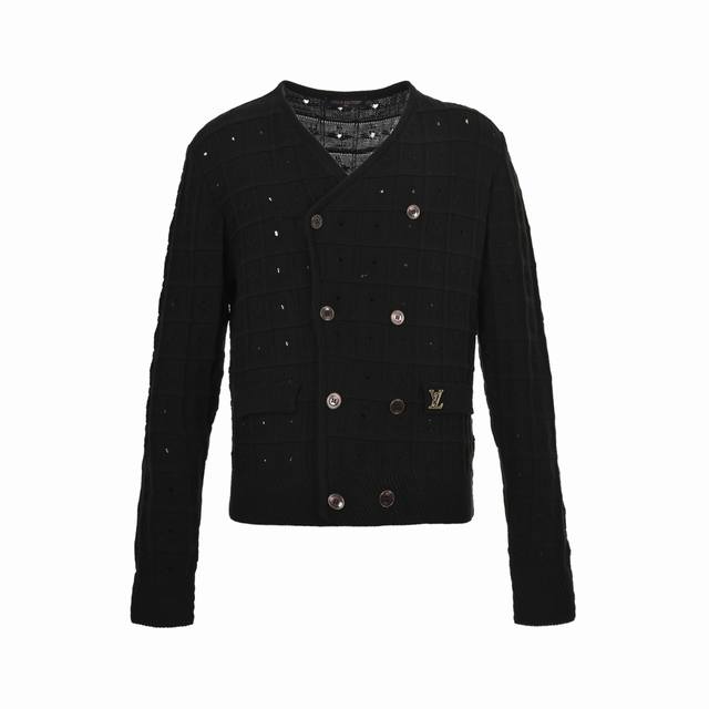 Louis Vuitton 25Fw hollow double-breasted knitted cardigan DDD. Purchased for 15