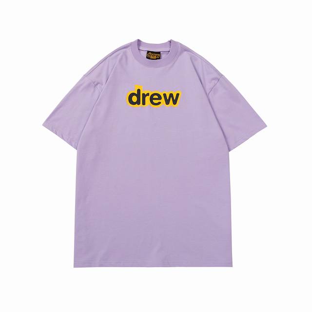 Drew Smiley Face Short Sleeve T Letter Style - Fabric: 240g double yarn high den