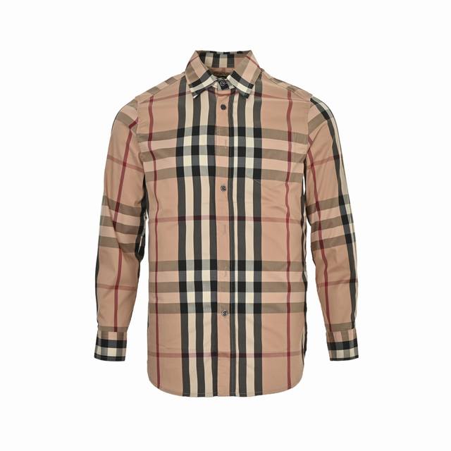 Burberry Large Check Striped Long-Sleeved Shirt This is the Burberry brand's mos