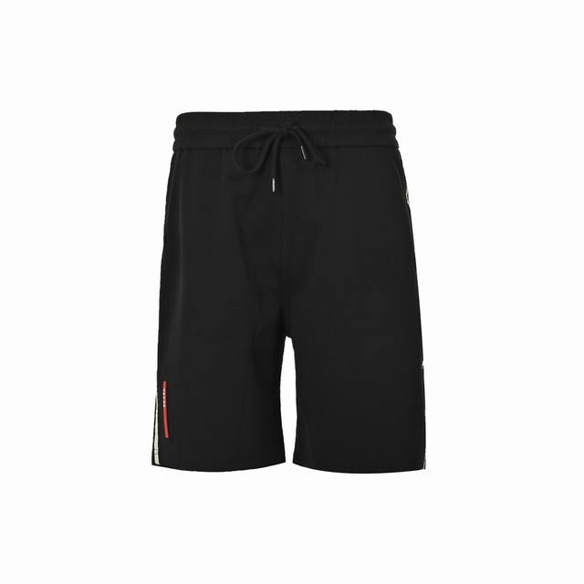 Prada 24Ss Red Logo Striped Shorts DDD. Unisex, this pair features a playful, ae