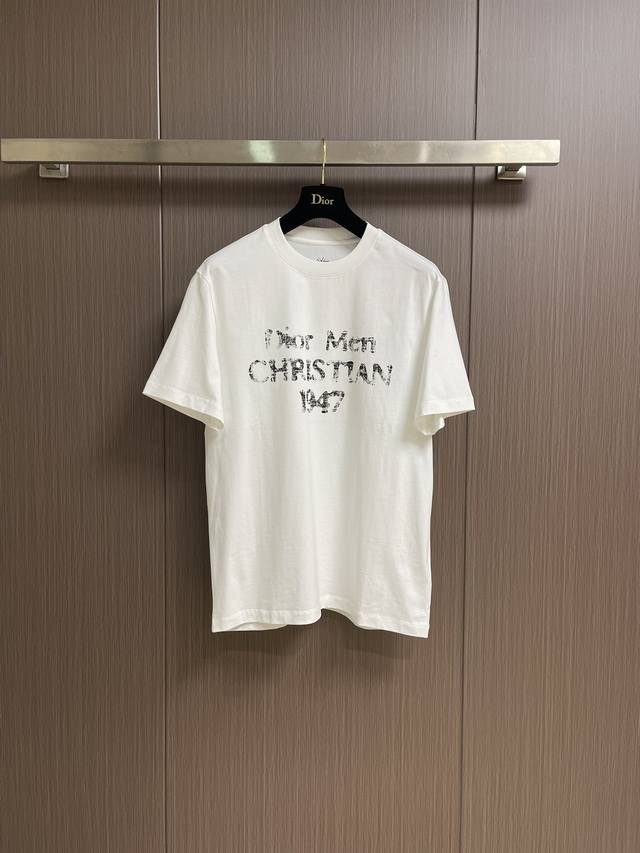 Dior letter print short-sleeved T-shirt, made of 100% imported pure cotton fabri