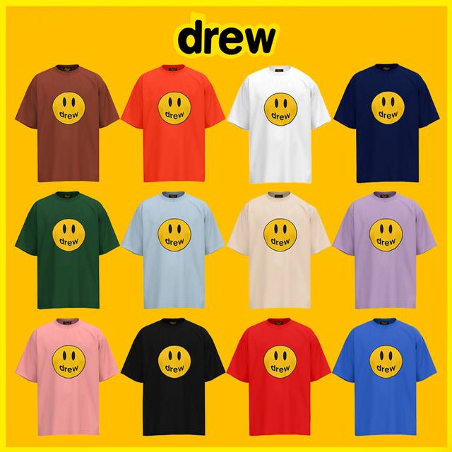 The correct version of Drew House's classic smiley face short-sleeved shirt, DD
