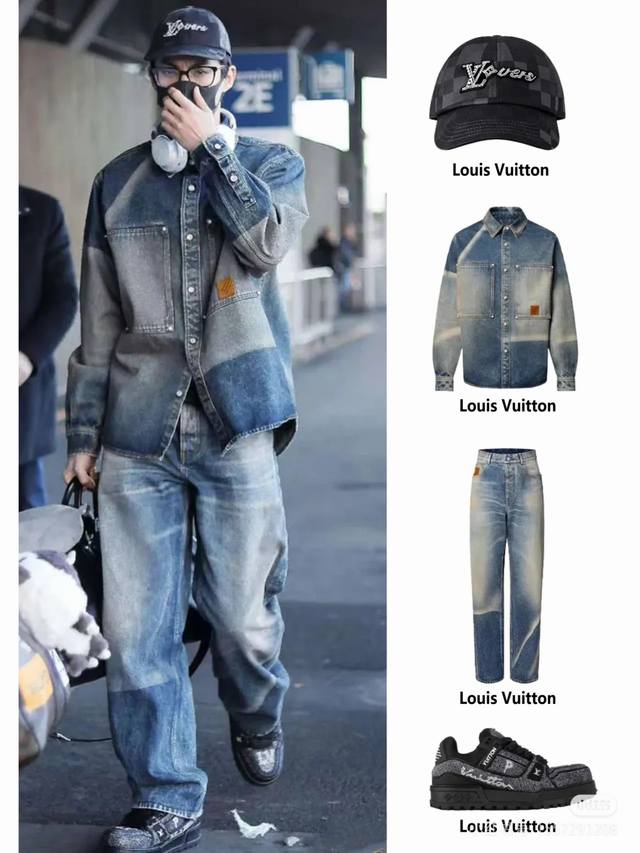 Model picture! for Wang Hedi's same style Louis Vuitton Lv Louis Vuitton 2025 ne