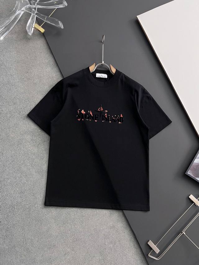 Stone Island*, 2025Ss hot-selling 280G pure cotton double yarn hot-selling spot