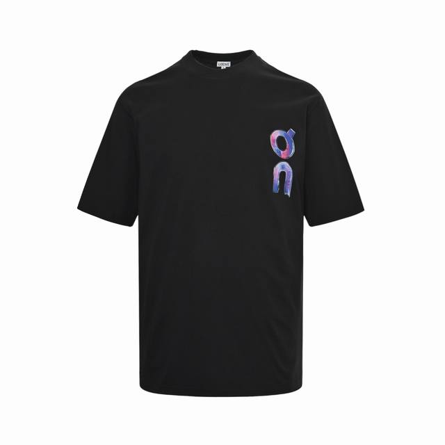 Loewe 25Ss Angpao co-branded graffiti logo printed short-sleeve top. Made from o