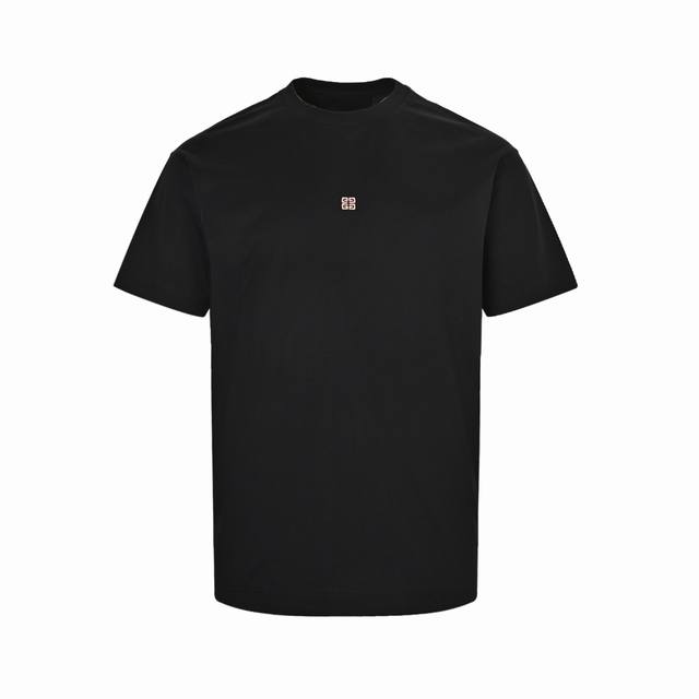 Givenchy 25Ss pink logo embroidered front and back short-sleeve top. Made of 100