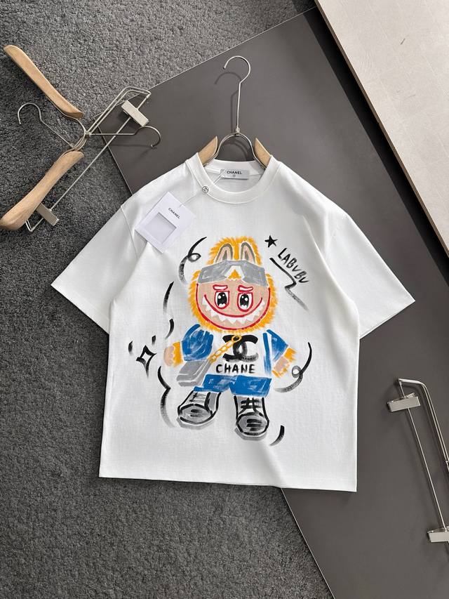 Cha 2025Ss Spring/Summer newest round-neck fashionable short-sleeved T-shirt, sy