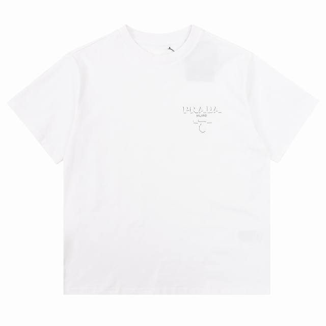 Prada Prada three-dimensional laminated round neck short sleeve Size: SL DDD