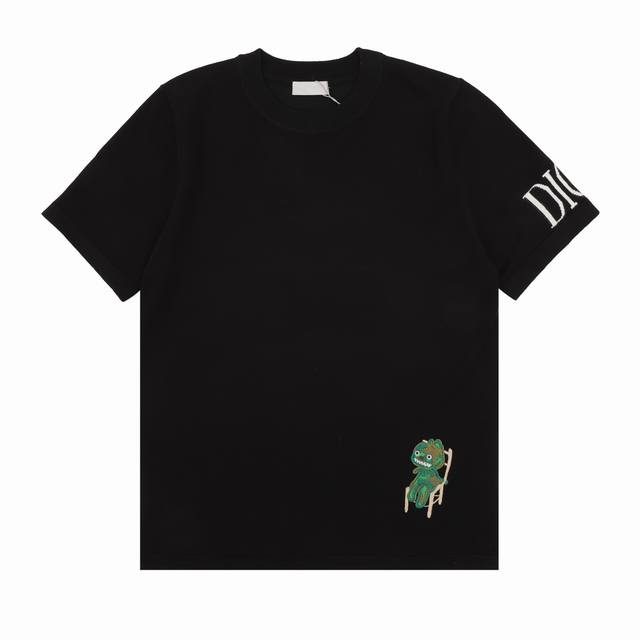 Dior Dior Little Dinosaur Knitted Round Neck Short Sleeve Size: SL DDD