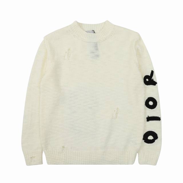 Cd 24Fw Dinosaur chair embroidered crew neck sweater Size: SL DDD