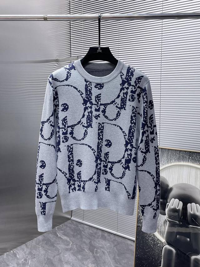 Dior's new Fall/Winter 2025 wool blend round-neck long-sleeved sweater, a high-e