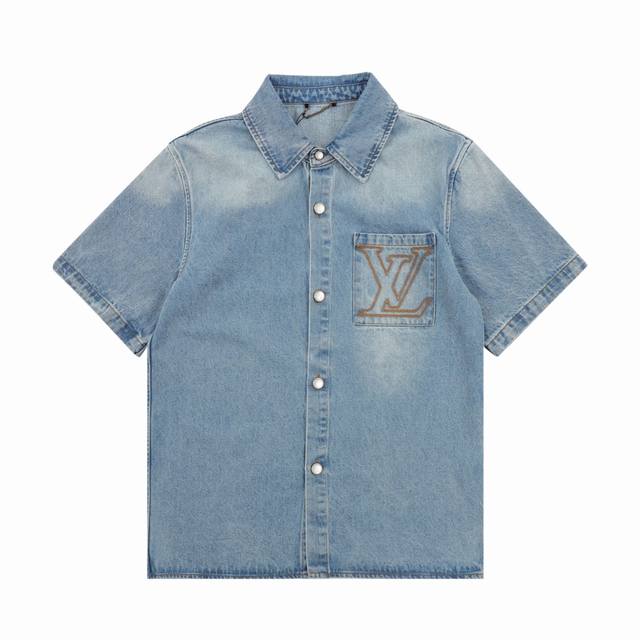 Louis Vuitton Louis Vuitton logo denim short-sleeved jacket Size: S-Xl DDD