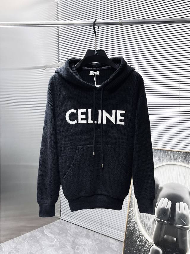 Celine's premium 2025Ss wool blend long-sleeved sweater, a high-end base layer!