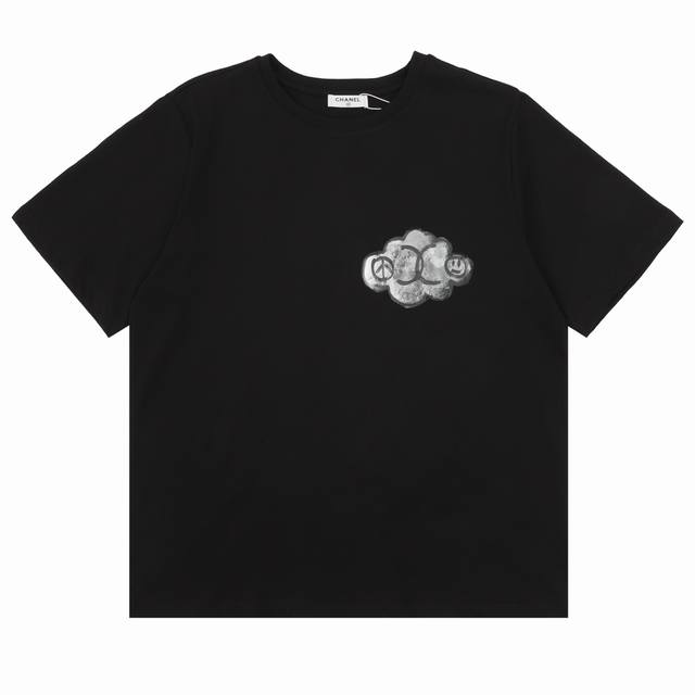 Chanel Chanel hand-painted graffiti letters short sleeve Size: SL DDD