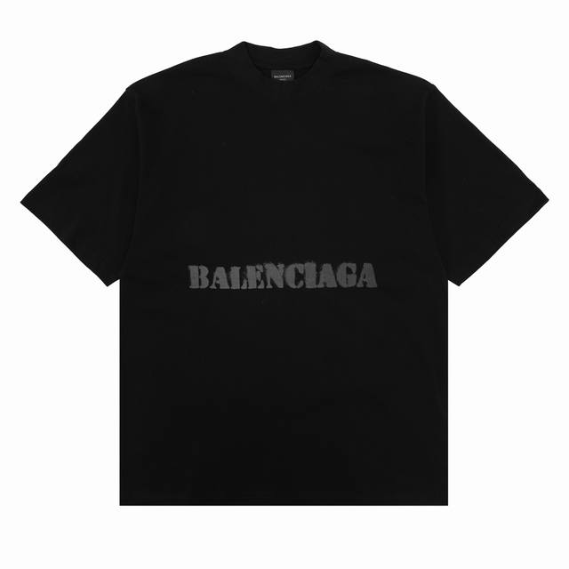 Balenciaga Paris family front and back blurred letter short-sleeved T-shirt Size