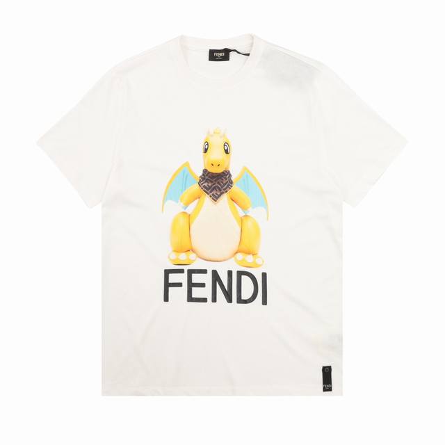 Fendi Fendi Dragon Year Limited Edition Print Short Sleeve T-shirt Size: SL DDD