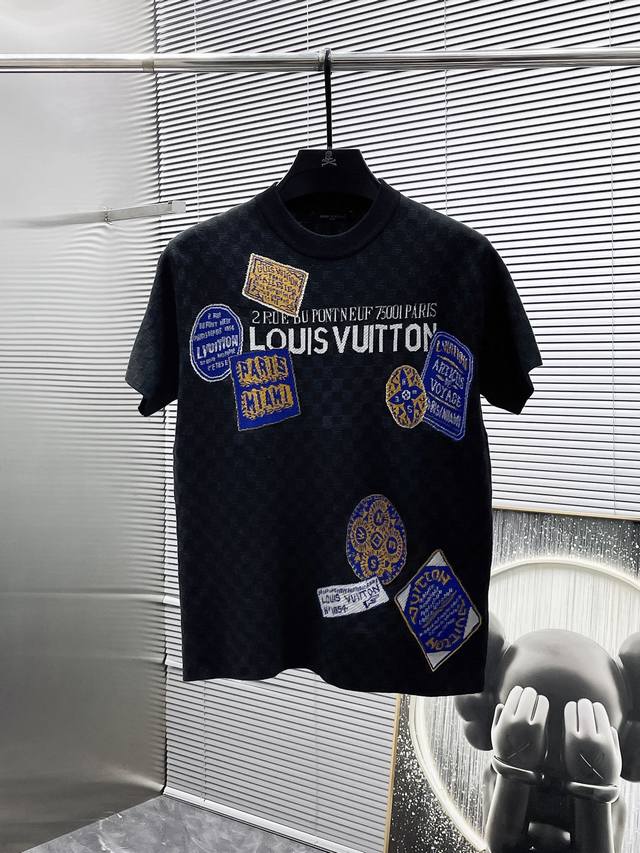 Louis Vuitton Lv 2025Ss new round-neck short-sleeved sweater, a high-end versio