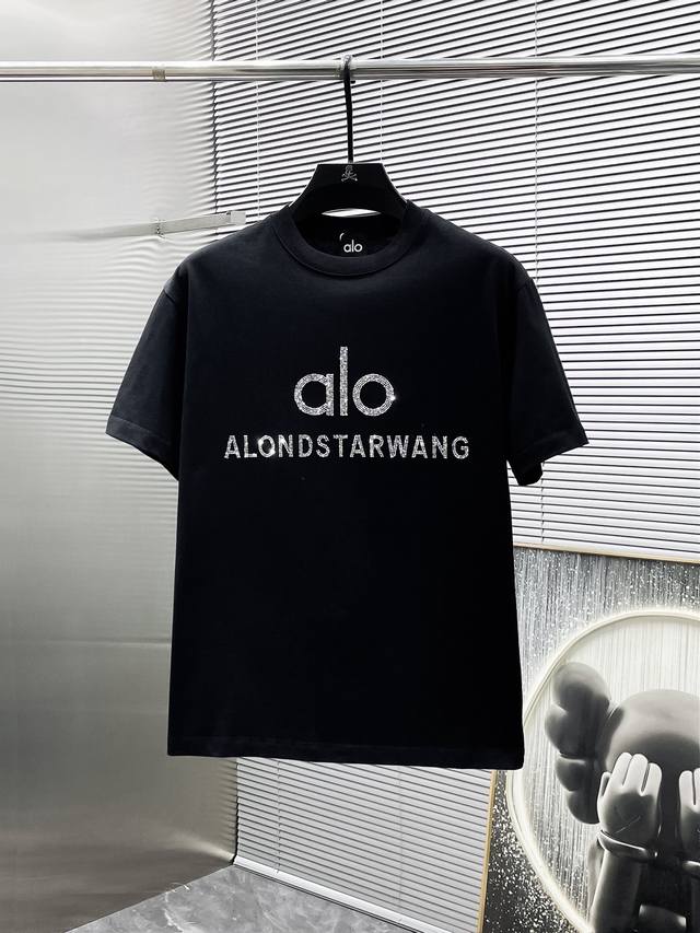 Alo's new 2025Ss short-sleeved crew neck T-shirt, a high-end version! Custom-mad
