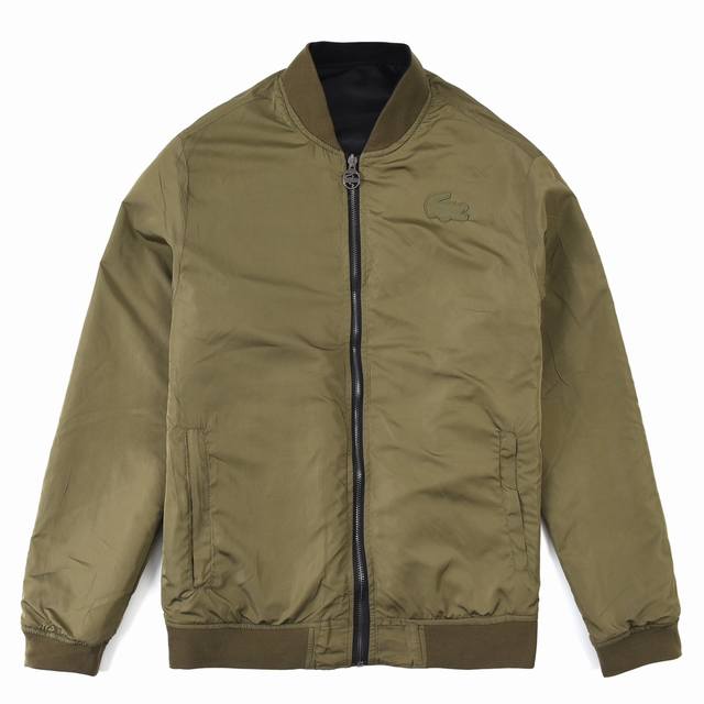 Lacoste French crocodile chest embroidered crocodile logo double-sided zipper ja