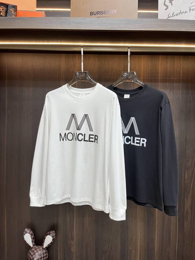 Hot-selling Moncler autumn and winter new round neck long-sleeved bottom, pure c
