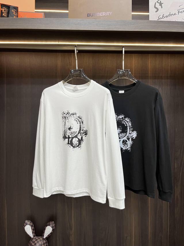 Hot-selling Dior autumn and winter new Dior round neck long-sleeved bottom, pure