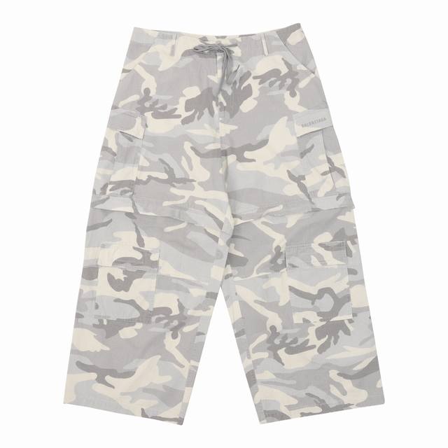 Balenciaga Balenciaga Heavy Camouflage Cargo Washed Damaged Loose Wide Leg Detac