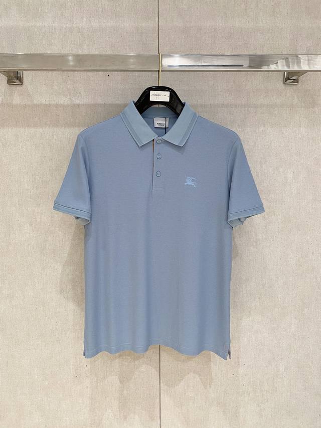 New arrival! Burberry 2025Ss summer new letter logo men's lapel polo shirt! A c