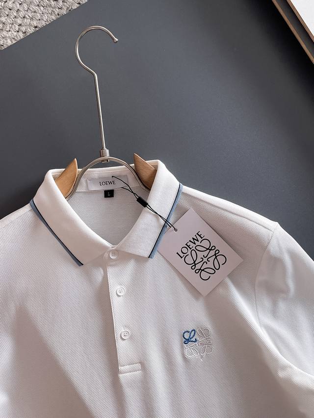 New arrival! Loewe 2025Ss summer new letter logo men's lapel polo shirt! A clas