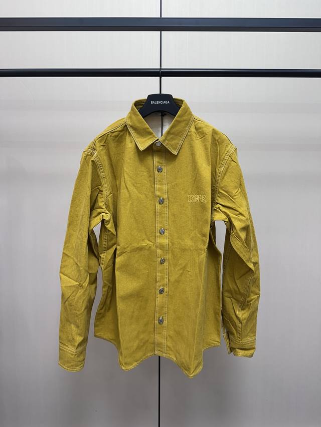 Dior Stone Island collaboration embroidered denim shirt 24Ss. This new model is