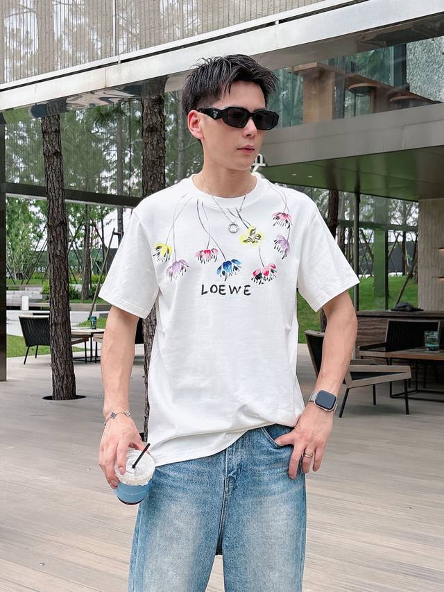 Loewe exclusive supply of new original men's casual short-sleeved high-end custo