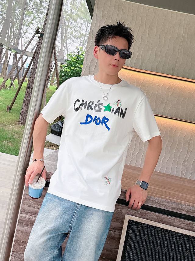 Dior exclusive supply of new original men's casual short-sleeved high-end custom