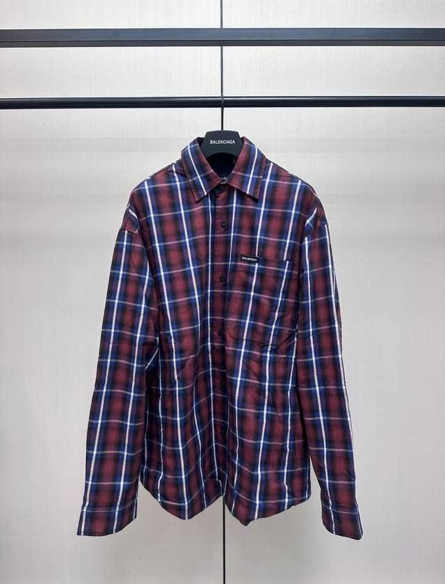 Balenciaga Check Double-Sided Jacket This fabric features the comfort and soft w