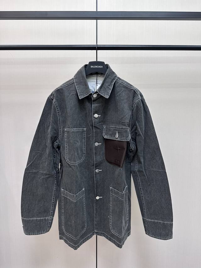 Dior x Stone Leather Label Pocket Denim Jacket Custom-made Secret Cotton Rhythm