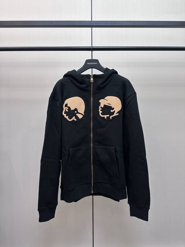 Louis Vuitton X Nigo co-branded portrait hooded jacket is made of high-quality c
