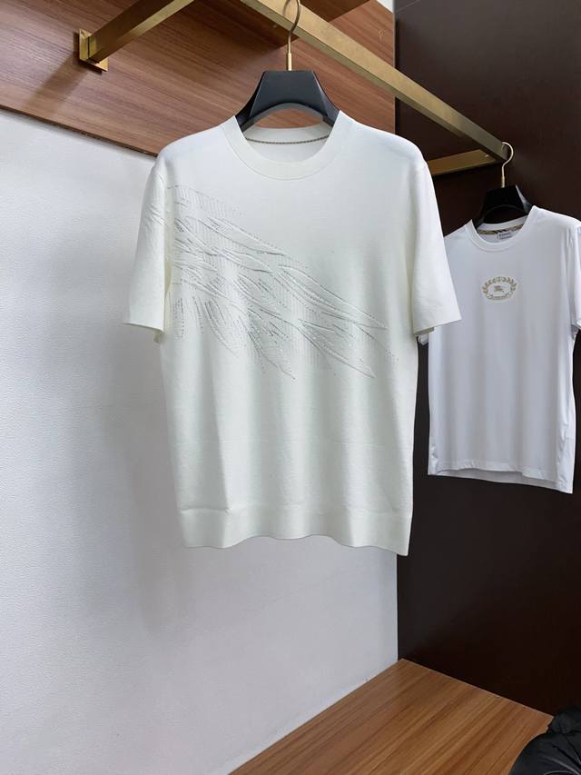 Givenchy men's high-end, simple, round-neck, thickened knitted short-sleeved sw