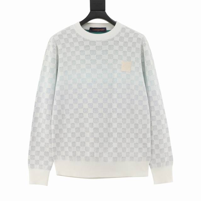 Louis Vuitton Lv gradient full print knitted round neck sweater Authentic produc