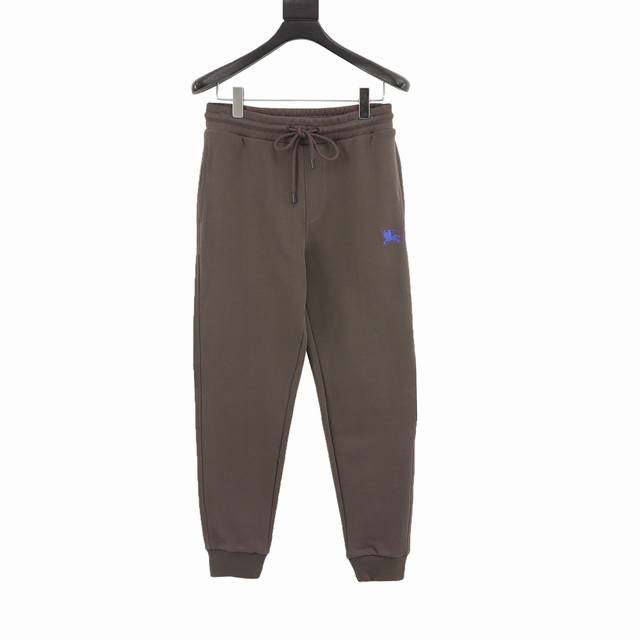 Burberry's unisex trousers with embroidered warhorse logo on the back pockets fe