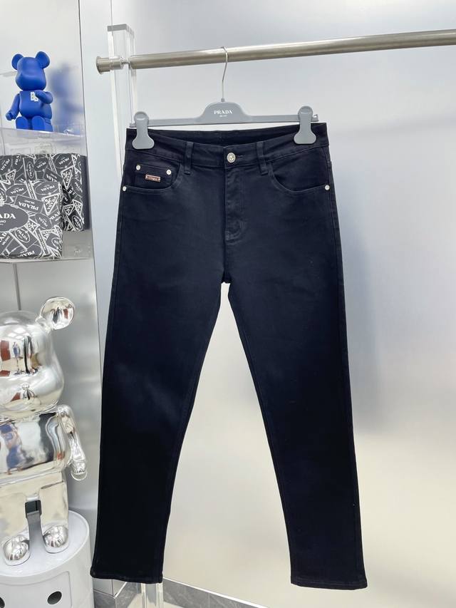 Zegna 25Ss new logo jeans Kk summer thin stretch slim-fit pants trendy and fashi