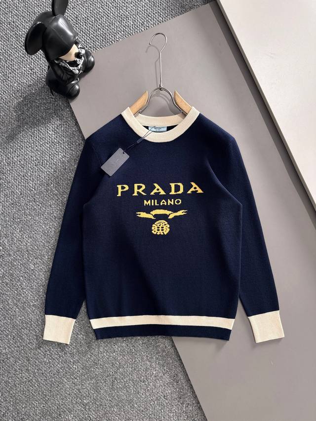 Changed price Prad* Fit size M-Xxxl The latest and top-notch color-block jacquar