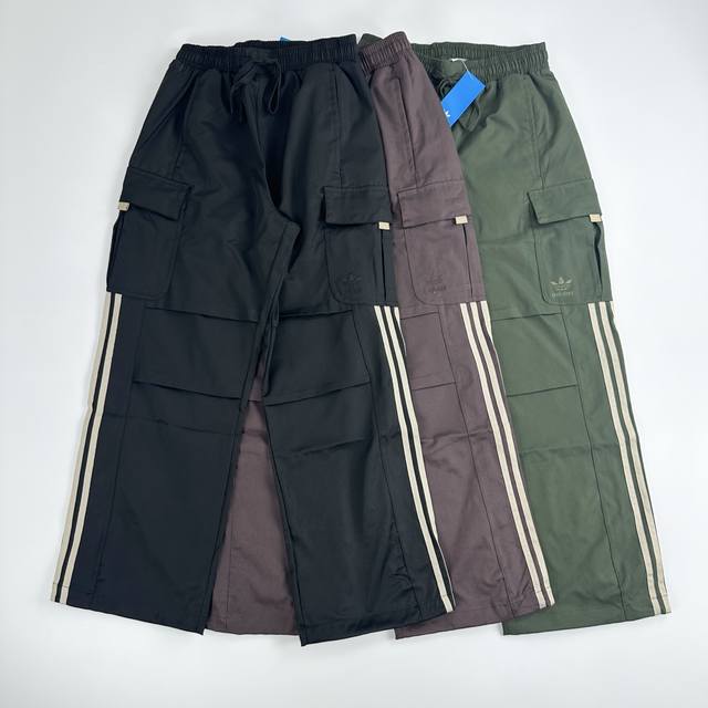 Clover Overalls Paratrooper Pants Handsome overalls straight-leg drawstring two
