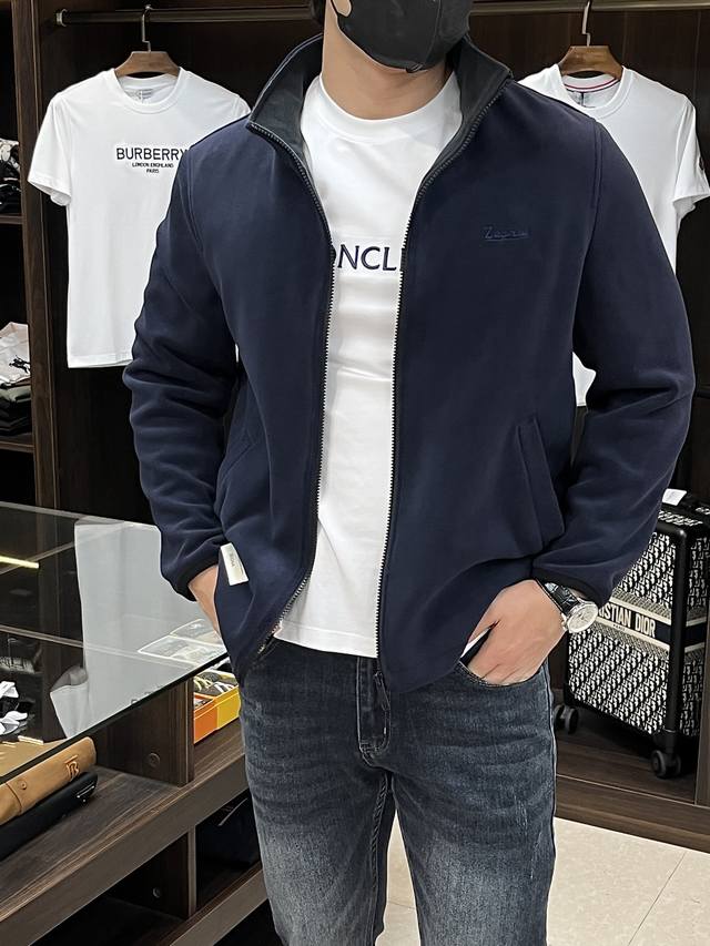 Featured: Zegna's 2025 Early Fall new releases. This stand-up collar jacket fea