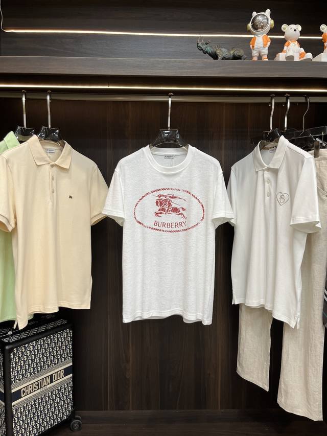 Featured: Burberry's new Knight Seal Cotton Blend T-shirt. Crafted from a cotto