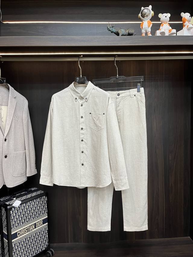 Featured: Prada 25Ss new fabric triangle micro-label suit, 70% Tencel, 30% line
