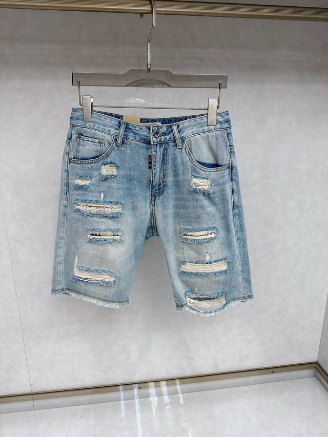 Burberry 25S new men's fashionable casual denim shorts, high-end European origin