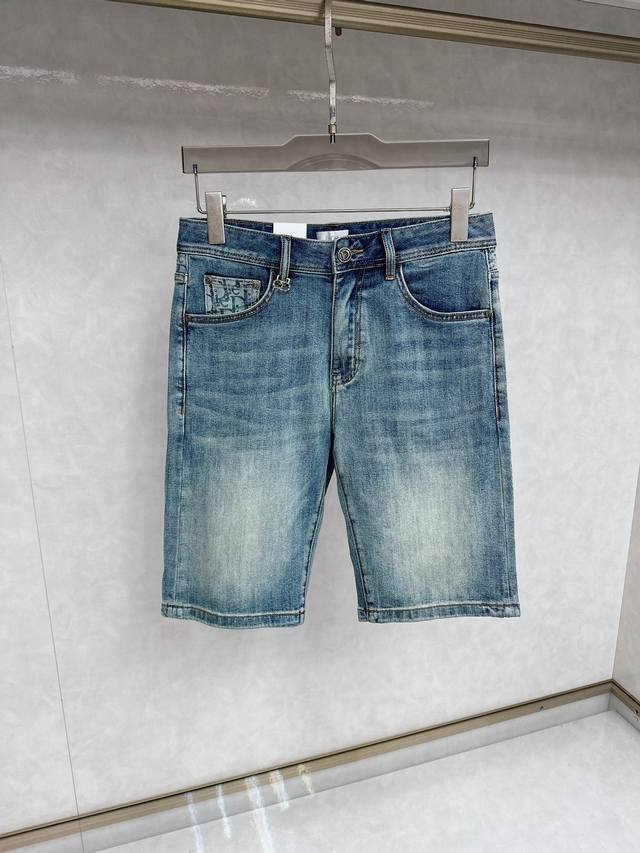 Dior 25S new men's fashionable casual denim shorts, high-end European original,